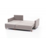 Angolo γωνιακός καναπές κρεμ ύφασμα 215x80x135cm c430154