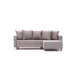 Angolo γωνιακός καναπές κρεμ ύφασμα 215x80x135cm c430156