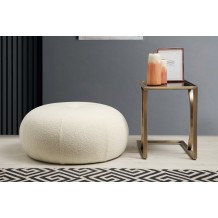 Pola πουφ λευκό ύφασμα 55x35cm c430158 Pola πουφ λευκό ύφασμα 55x35cm c430158