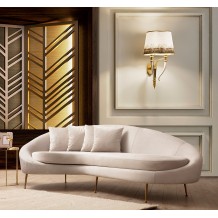 Uscire τριθέσιος καναπές Ύφασμα μπεζ 255x120x85cm c430185 Uscire τριθέσιος καναπές Ύφασμα μπεζ 255x120x85cm c430185