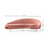 Uscire τριθέσιος καναπές Ύφασμα ροζ 255x120x85cm c430186