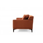 Sasso καναπές τριθέσιος πορτοκαλί ύφασμα 212x86x69cm c430189