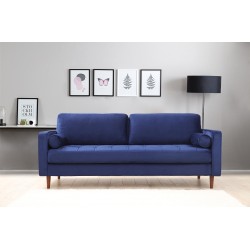Firenze τριθέσιος καναπές Ύφασμα μπλε 215x90x70cm c430192