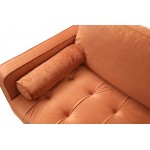 Firenze τριθέσιος καναπές Ύφασμα πορτοκαλί 215x90x70cm c430193