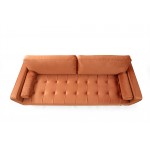Firenze τριθέσιος καναπές Ύφασμα πορτοκαλί 215x90x70cm c430193
