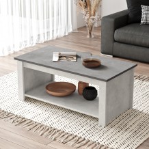 Τραπεζάκι σαλονιού γκρι λευκο 100x41 8x50cm c430197 Τραπεζάκι σαλονιού γκρι λευκο 100x41 8x50cm c430197