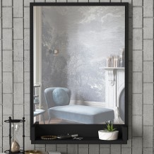 Καθρέπτης Alora μαύρο μελαμίνη 45x75cm c430305 Καθρέπτης Alora μαύρο μελαμίνη 45x75cm c430305