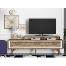 Έπιπλο TV Pepone καρυδι λευκο 180x29 5x62 5cm c430323 Έπιπλο TV Pepone καρυδι λευκο 180x29 5x62 5cm c430323