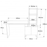 Γραφείο Delicato 150x45x138cm c430325