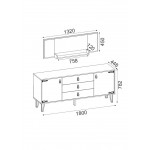 Κονσόλα Alora 180x45x78cm c430354