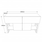 Κονσόλα Semplice χρώμα Atlantic Pine 138 3x43 3x83 6cm c430403