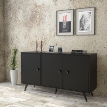 Κονσόλα Nero χρώμα μαύρο 143x40x78 6cm c430407 Κονσόλα Nero χρώμα μαύρο 143x40x78 6cm c430407