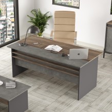 Γραφείο Lettura καφέ ανθρακί 180x89 5x75cm c430411 Γραφείο Lettura καφέ ανθρακί 180x89 5x75cm c430411