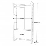 Έπιπλο Εισόδου Mondo Atlantic Pine χρώμα 90x34x180cm c430418