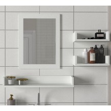 Καθρέπτης μπάνιου Bianca χρώμα λευκό 45x60 c430424 Καθρέπτης μπάνιου Bianca χρώμα λευκό 45x60 c430424