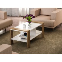Τραπεζάκι σαλονιού parole χρώμα λευκό καρυδί 90x60x42cm c430425 Τραπεζάκι σαλονιού parole χρώμα λευκό καρυδί 90x60x42cm c430425
