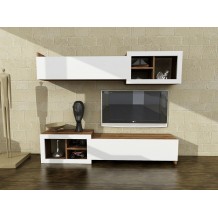 Έπιπλο TV Enna χρώμα καρυδί λευκό 160x26 8x35cm c430430 Έπιπλο TV Enna χρώμα καρυδί λευκό 160x26 8x35cm c430430