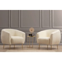 Uscire Πολυθρόνα Ύφασμα cream 70x82x82cm c430434 Uscire Πολυθρόνα Ύφασμα cream 70x82x82cm c430434