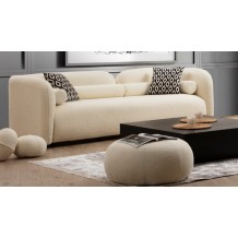 Astro τριθέσιος καναπές Ύφασμα κρεμ 225x90x80cm c430541