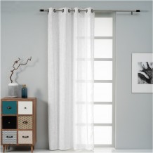 Κουρτίνα Hontona 140x260cm 200gsm 100 polyester λευκή με τρουκς Artisti Italiani c430578
