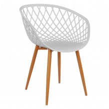 ΠΟΛΥΘΡΟΝΑ ΠΟΛΥΠΡΟΠΥΛΕΝΙΟΥ ΛΕΥΚΗ ΜΕ ΜΕΤΑΛΛΙΚΑ ΠΟΔΙΑ ΑΠΟΜΙΜΗΣΗ ΞΥΛΟΥ ARIADNE HM8001 01 62 5x56x80 εκ SET 4τμχ c430792