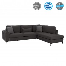 ΚΑΝΑΠΕΣ ΔΕΞΙΑ ΓΩΝΙΑ DIVA ΥΦΑΣΜΑ ΑΛΕΚΙΑΣΤΟ ΓΚΡΙ 290x235x94Yεκ HM3254 10R c430797