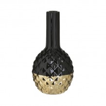 INART ΒΑΖΟ ΚΕΡΑΜΙΚΟ ΜΑΥΡΟ ΧΡΥΣΟ Φ12Χ23 12x12x23 c431225