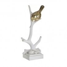 INART ΔΙΑΚΟΣΜΗΤΙΚΟ ΕΠΙΤΡΑΠΕΖΙΟ ΠΟΥΛΙΑ RESIN ΛΕΥΚΟ ΧΡΥΣΟ 17Χ10Χ30 c431966