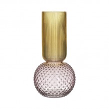 INART ΒΑΖΟ ΓΥΑΛΙΝΟ ΚΙΤΡΙΝΟ ΡΟΖ Φ15Χ30 15x15x30 c432042