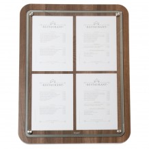 Ανοξείδωτη κορνίζα Glass Star επιτοίχια για 4 φυλλάδια A4, με πλαίσιο από ξύλο καρυδιάς, με κάλυμμα από γυαλί c43236 Ανοξείδωτη κορνίζα Glass Star επιτοίχια για 4 φυλλάδια A4, με πλαίσιο από ξύλο καρυδιάς, με κάλυμμα από γυαλί c43236