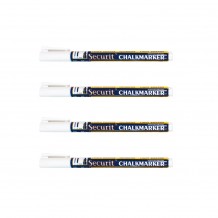 ΣΕΤ 4 Μαρκαδόροι υγρής κιμωλίας με λεπτή μύτη, σε χρώμα άσπρο, SECURIT c43241 ΣΕΤ 4 Μαρκαδόροι υγρής κιμωλίας με λεπτή μύτη, σε χρώμα άσπρο, SECURIT c43241