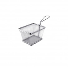 Καλαθάκι mini φριτεζάκι σερβιρίσματος ΙΝΟΧ 18 10 10 5x8 5x6 5cm c432591