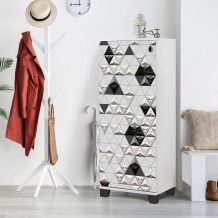 STELLA ΠΑΠΟΥΤΣΟΘΗΚΗ ΛΕΥΚΟ ΜΑΥΡΟ ΜΕΛΑΜΙΝΗ 50x38xH127cm c432835 STELLA ΠΑΠΟΥΤΣΟΘΗΚΗ ΛΕΥΚΟ ΜΑΥΡΟ ΜΕΛΑΜΙΝΗ 50x38xH127cm c432835