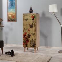 STELLA ΠΑΠΟΥΤΣΟΘΗΚΗ SONOMA OAK ΜΕΛΑΜΙΝΗ 50x38xH135cm c432838 STELLA ΠΑΠΟΥΤΣΟΘΗΚΗ SONOMA OAK ΜΕΛΑΜΙΝΗ 50x38xH135cm c432838