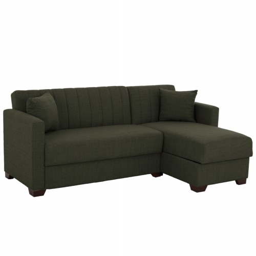 ΚΑΝΑΠΕΣ ΚΡΕΒΑΤΙ ΓΩΝΙΑ ΑΝΑΣΤΡΕΨΙΜΗ DARK OLIVE HM3244 05 200x133x77Yεκ c432845