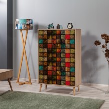 PIANETA 2 ΠΑΠΟΥΤΣΟΘΗΚΗ SONOMA OAK ΜΕΛΑΜΙΝΗ 80x36xH127cm c432963 PIANETA 2 ΠΑΠΟΥΤΣΟΘΗΚΗ SONOMA OAK ΜΕΛΑΜΙΝΗ 80x36xH127cm c432963