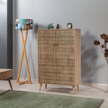PIANETA 4 ΠΑΠΟΥΤΣΟΘΗΚΗ SONOMA OAK ΜΕΛΑΜΙΝΗ 80x36xH127cm c432965 PIANETA 4 ΠΑΠΟΥΤΣΟΘΗΚΗ SONOMA OAK ΜΕΛΑΜΙΝΗ 80x36xH127cm c432965