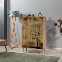 PIANETA 5 ΠΑΠΟΥΤΣΟΘΗΚΗ SONOMA OAK ΜΕΛΑΜΙΝΗ 80x36xH127cm c432966 PIANETA 5 ΠΑΠΟΥΤΣΟΘΗΚΗ SONOMA OAK ΜΕΛΑΜΙΝΗ 80x36xH127cm c432966