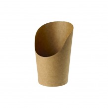 Χάρτινη Συσκευασία Scoop πατάτας 180ml φ6 6 3xΥ12cm χρώμα Kraft Leone Σετ 100 c433013