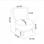 Πολυθρόνα Loyal set Mustard ύφασμα Ξύλο 74x64xH84cm c433018