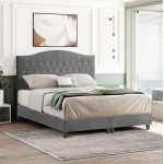 ΚΡΕΒΑΤΙ MALENA ΑΠΟ ΓΚΡΙ ΒΕΛΟΥΔΟ HM638 10 ΓΙΑ ΣΤΡΩΜΑ 150x200 εκ c433025