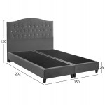 ΚΡΕΒΑΤΙ MALENA ΑΠΟ ΓΚΡΙ ΒΕΛΟΥΔΟ HM638 10 ΓΙΑ ΣΤΡΩΜΑ 150x200 εκ c433025