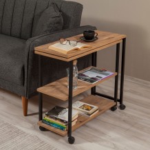 Βοηθητικό τραπέζι Mela 70x76x63cm μελαμίνη Atlantic Pine μαύρο χρώμα c433132 Βοηθητικό τραπέζι Mela 70x76x63cm μελαμίνη Atlantic Pine μαύρο χρώμα c433132