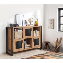 Μπουφέ Sinistra Atlantic Pine μαύρο χρώμα μελαμίνη 126x35xH89cm c433198 Μπουφέ Sinistra Atlantic Pine μαύρο χρώμα μελαμίνη 126x35xH89cm c433198