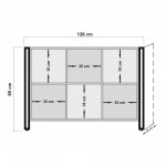 Μπουφέ Sinistra Atlantic Pine μαύρο χρώμα μελαμίνη 126x35xH89cm c433198