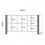 Μπουφέ Sinistra Atlantic Pine μαύρο χρώμα μελαμίνη 140x45xH80cm c433199