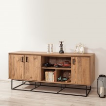 Μπουφέ Destra Atlantic Pine μαύρο χρώμα μελαμίνη 180x40xH80cm c433202 Μπουφέ Destra Atlantic Pine μαύρο χρώμα μελαμίνη 180x40xH80cm c433202
