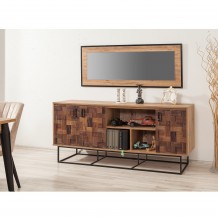 Μπουφέ Destra Atlantic Pine μαύρο χρώμα μελαμίνη 180x40xH80cm c433203 Μπουφέ Destra Atlantic Pine μαύρο χρώμα μελαμίνη 180x40xH80cm c433203