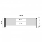 Έπιπλο TV Mondo Atlantic Pine μαύρο χρώμα μελαμίνη 180x45xH50cm c433245