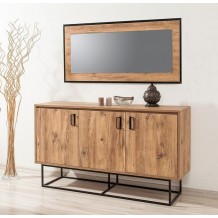 Μπουφέ Destra Atlantic Pine μαύρο χρώμα μελαμίνη 140x40xH80cm c433246 Μπουφέ Destra Atlantic Pine μαύρο χρώμα μελαμίνη 140x40xH80cm c433246
